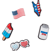 USA 5 Pack Jibbitz Shoe Charm - Crocs