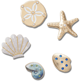Gold Seashell 5 Pack Jibbitz™ charms - Crocs