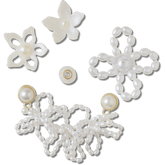 White Pearl Beaded 5 Pack Jibbitz™ charms - Crocs