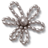 Grey Pearl Beaded Daisy Jibbitz™ charms - Crocs