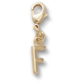 Gold Letter F Charm Jibbitz™ charms - Crocs