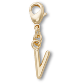 Gold Letter V Charm Jibbitz™ charms - Crocs