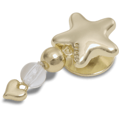 Gold Star with Heart Dangle Jibbitz™ charms - Crocs