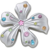 Silver Meta Gem Flower Jibbitz™ charms - Crocs